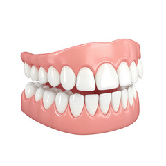 Obraz premium Dental model showcasing healthy teeth. isolated on white background.