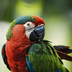 Obraz premium Vertical closeup shot of a colorful parrot