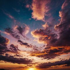 Fototapeta premium sunset in the sky