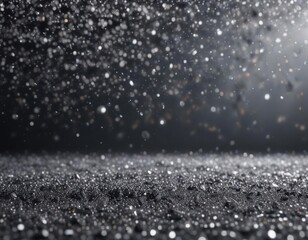 Abstract background with silver glitter particles, metallic, festive