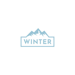 Iceberg mountain logo, Mountain snow logo vector