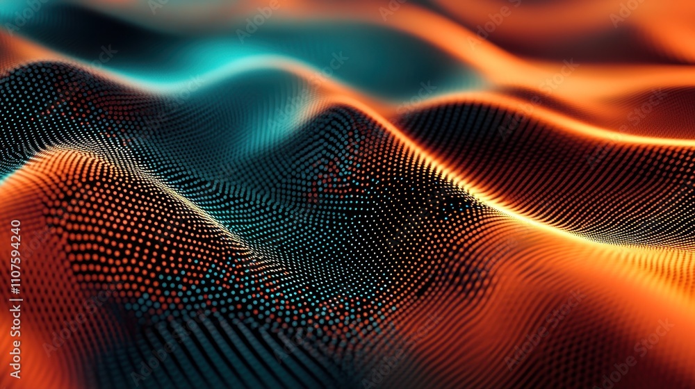 Fototapete abstract waves of vibrant colors creating a dynamic visual texture.