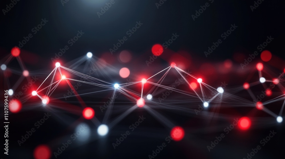 Leinwandbilder abstract representation of interconnected nodes and lines, symbolizing technology and data.