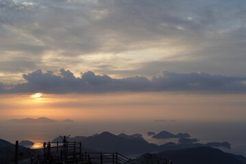 남해 금산 한려해상 일출