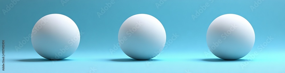 Poster an isolated 3d image of white geometric shapes, featuring spheres and a torus, on a grey background.