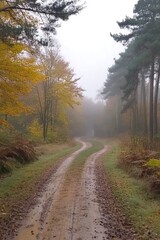 Fototapeta premium Dirt Road Forest