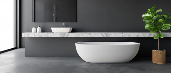 modern bathroom interior with sink