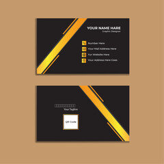 Modern business card design template. Creative and clean minimalist style. Double sided business card design.