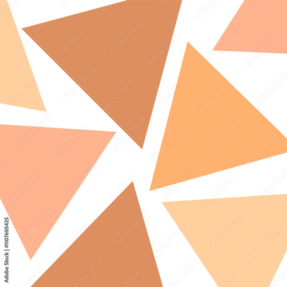 Poster brown colours triangle pattern abstract geometric background. vector illustration template design