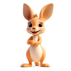 Obraz premium Cute cartoon kangaroo.