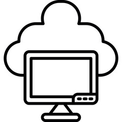 Naklejka premium Cloud Storage Icon