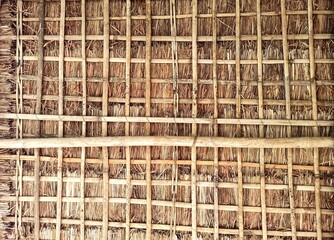 Thatch and bamboo roof pattern