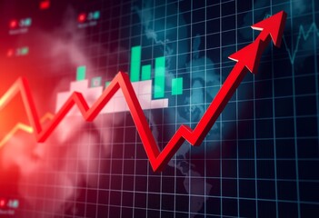 Stock Market Crash A graph plummeting downwards symbolizing econ