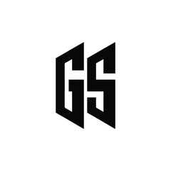 Obraz premium GS monogram logo design letter text name symbol monochrome logotype alphabet character simple logo