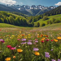 Fototapeta premium meadow with flowers