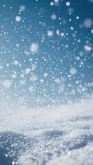 Fototapeta premium Falling snowflakes background in winter