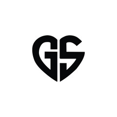 Obraz premium GS monogram logo design letter text name symbol monochrome logotype alphabet character simple logo