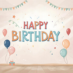 simple design happy birthday background
