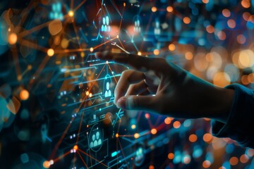 Business Hologram Interaction with Hand