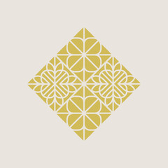 Mosaik seamless pattern. Modern square geometric pattern. Circle tile design element.