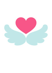 ハートと羽