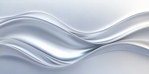 Obraz premium Silver wavy lines abstract background