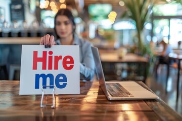 Fototapeta premium Job Seeker Holding 