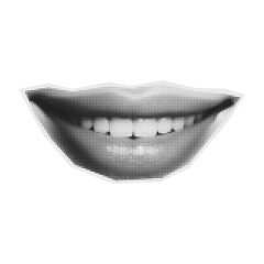 Mouth Halftone Collage.