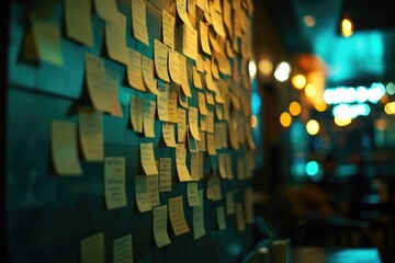 Fototapeta premium Post-it Notes Wall