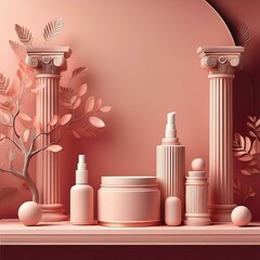 illustration of a set of products