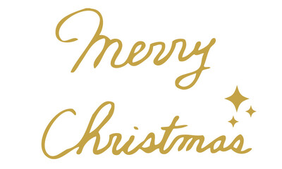 メリークリスマス 手描き　文字　筆記体　英語　Merry Christmas　キラキラ	