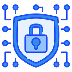 Fototapeta premium Cyber Crime Icons Pack,Cyber Security Blue Icon