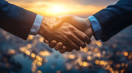 Concept of global integration with emphasis on international trade, economic partnerships, and global business expansion