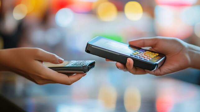 Image of digital payment solutions with emphasis on contactless transactions, mobile wallets, and secure online payments