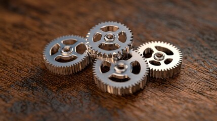 Mechanical precision gear engineering showcase workshop technical industrial setting close-up view innovation in motion