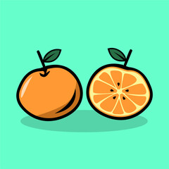 illustration of an orange