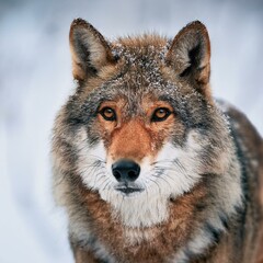 grey wolf portrait