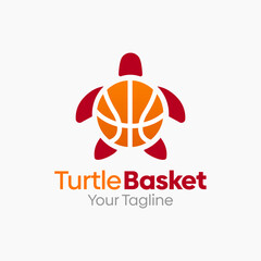 Fototapeta premium Basket Turtle Logo Design Template. Good for Business, Agency, Community and Organization. 