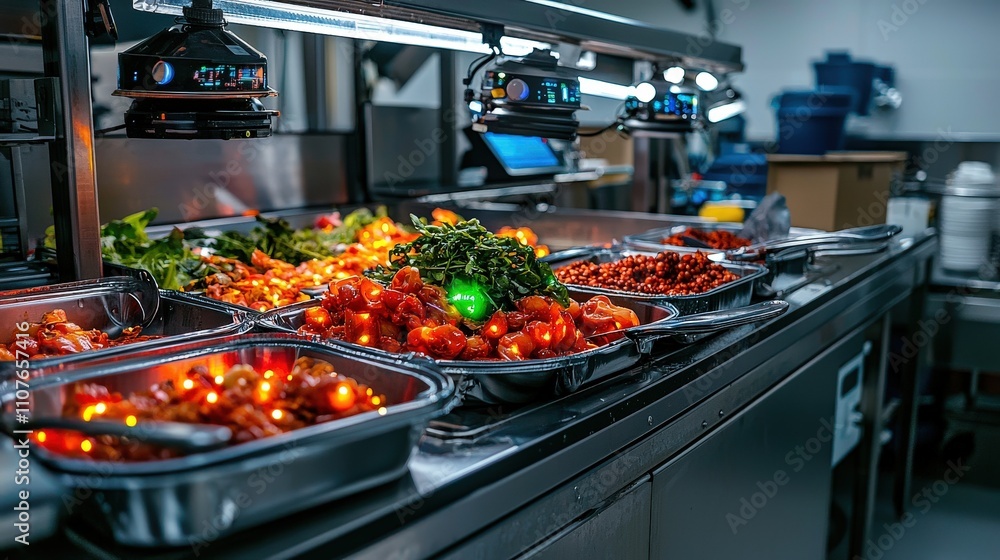 Poster revolutionary food processing in advanced facilities exploring clean concepts in the culinary indust