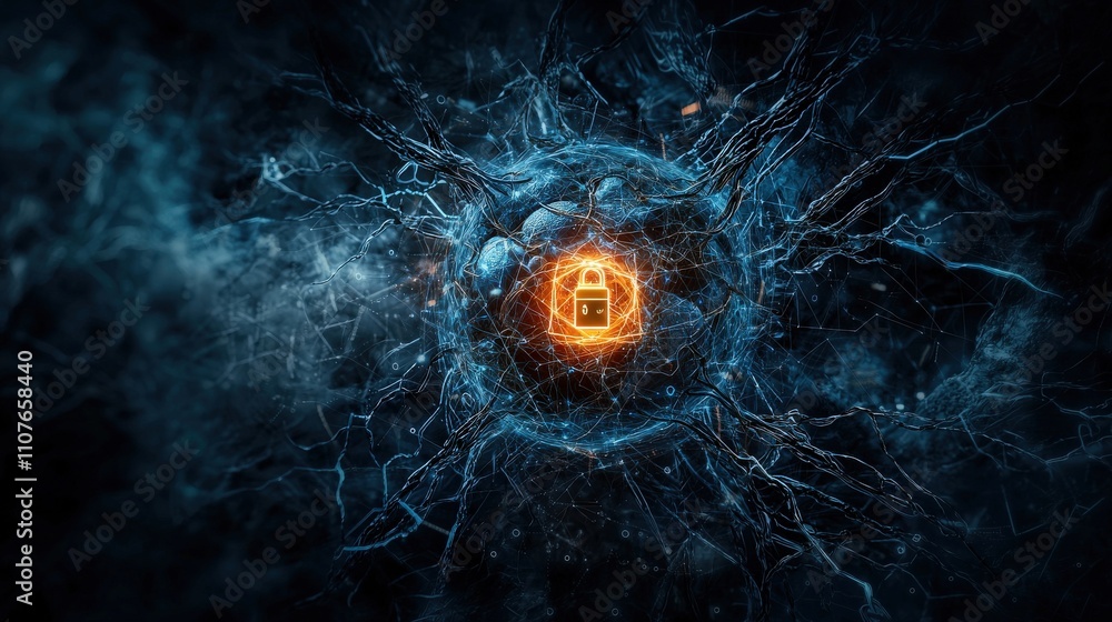 Poster High-tech dynamic neural network visualization an abstract viewpoint on secure connectivity in digital environments