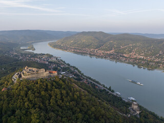 Aerial view of Visegrad Castle in Hungary