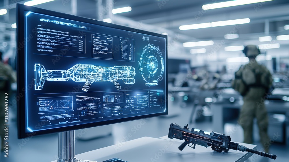 Aufkleber Ai insights and ethical considerations in advanced defense technologies at high-tech military facilities