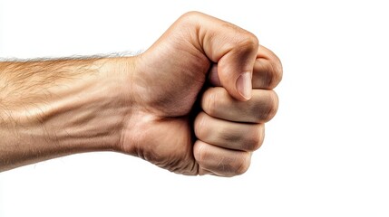 A clenched fist symbolizes strength, determination, and resistance, showcasing a powerful gesture against adversity or for solidarity.