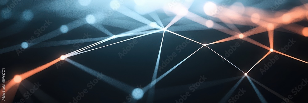 Aufkleber a futuristic abstract image showcasing interconnected lines and nodes, evoking a sense of technology