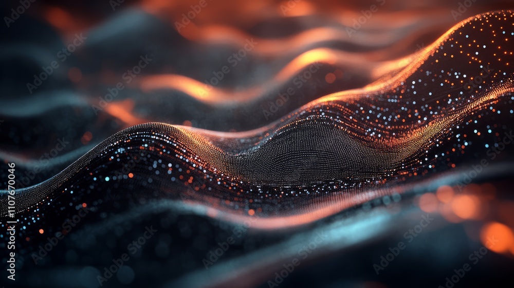 Poster futuristic abstract technology background featuring artificial intelligence and big data visualizati