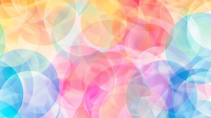 Abstract Background with Overlapping Pastel Circles