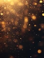 Obraz premium Gold Sparkles on Black Background