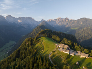 Logar valley view from the Solcava panoramic road, Slovenia