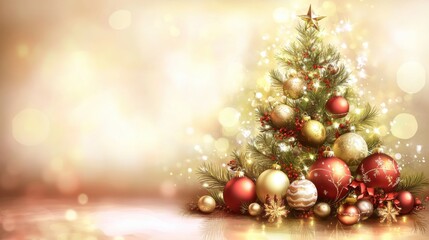Cozy Christmas Elegance: Festive Holiday Background