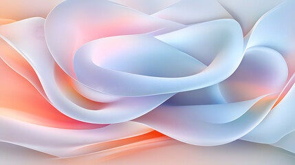 Fototapeta premium Abstract fluid design digital art colorful waves modern aesthetic soft lighting creative expression for visual impact